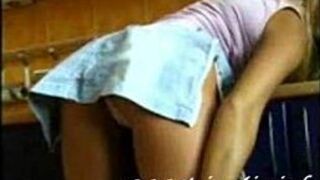Getting undressed in the kitchen, very sexy moves! naked for the cam! Hot blonde! porn video